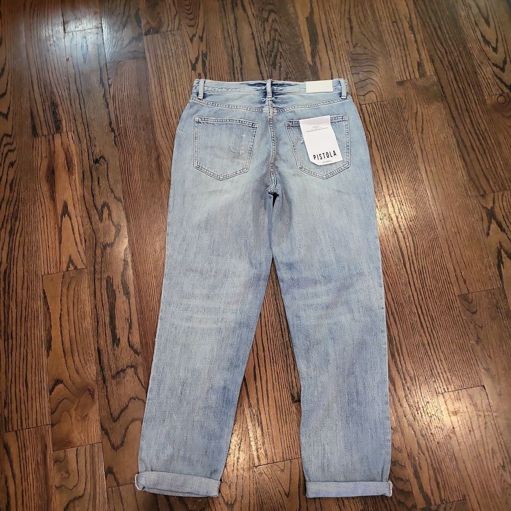 Stylish Distressed Light Blue Jeans - Picture 3 of 6